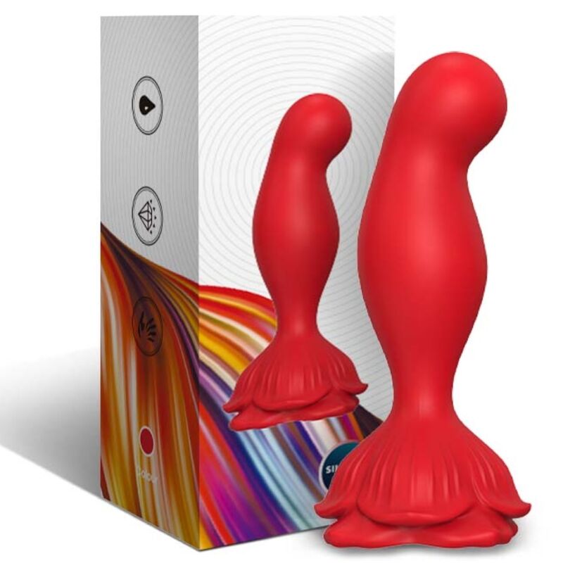 ARMONY - ROSA VIBRADOR & PLUG ANAL CONTROL REMOTO ROJO - Imagen 2