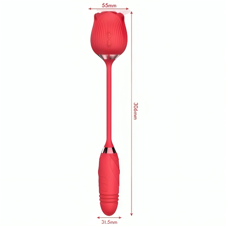 ARMONY - DELIGHT FLOWER SUCCIONADOR & THRUSTING ROJO - Imagen 3