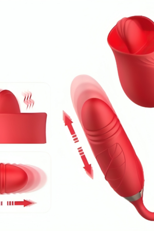 ARMONY - DELIGHT FLOWER VIBRADOR & THRUSTING CON LENGUA ROJO