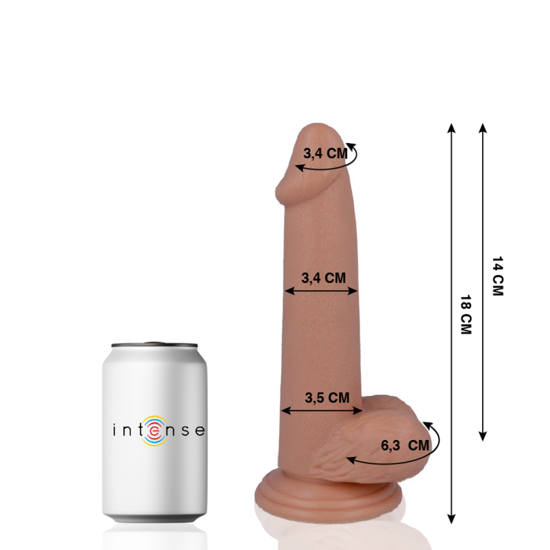 MR INTENSE - 10 PENE REALÍSTICO 18 CM -O- 3.4 CM - Imagen 6