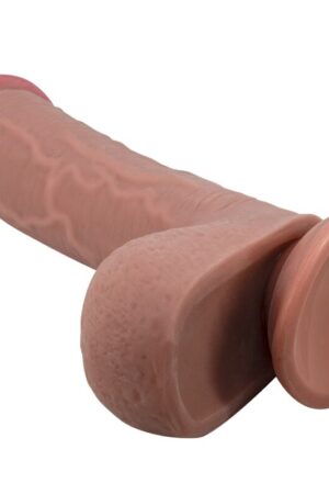 PRETTY LOVE - SLIDING SKIN SERIES DILDO REALÍSTICO CON VENTOSA PIEL DESLIZANTE MULATO 23.4 CM