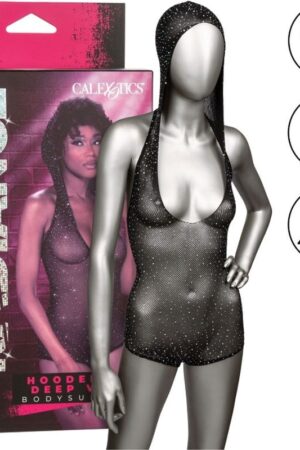 CALEXOTICS - RADIANCE BODY CON CAPUCHA Y ESCOTE EN V PRONUNCIADO