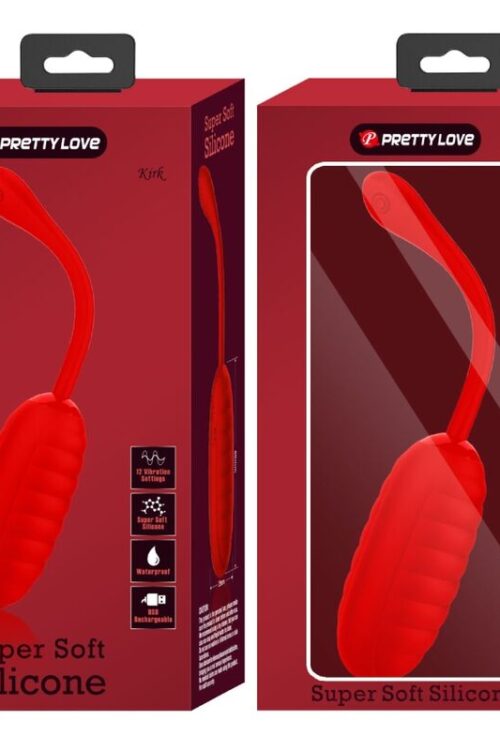 PRETTY LOVE – KIRK HUEVO VIBRADOR RECARGABLE ROJO