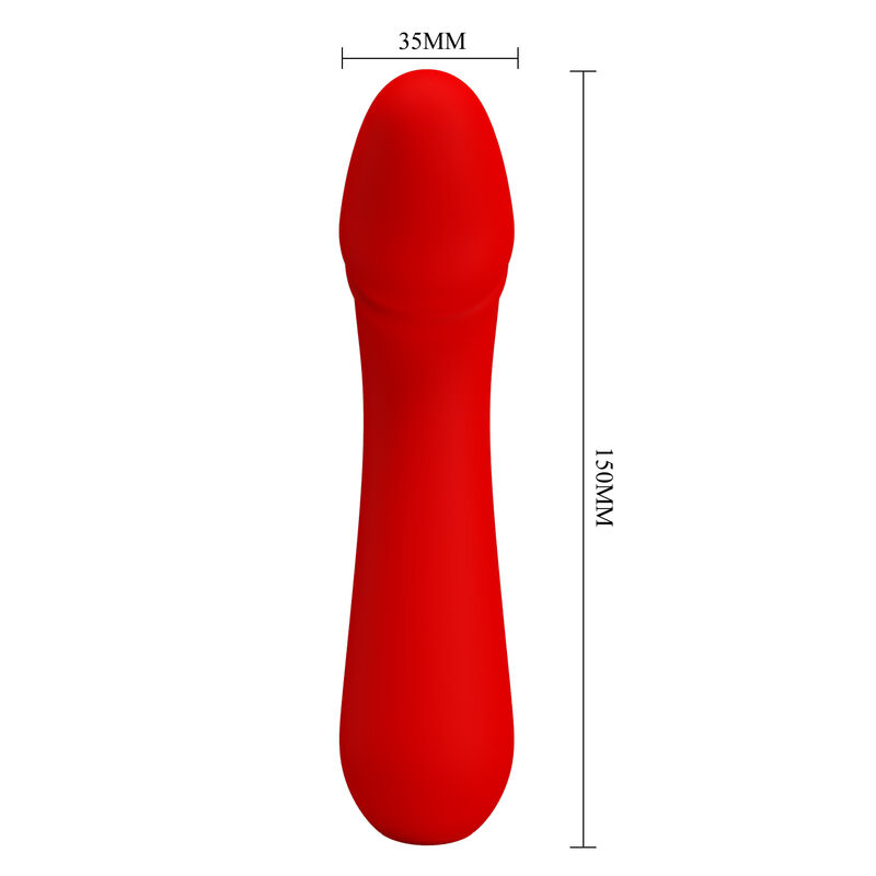 PRETTY LOVE - CETUS VIBRADOR RECARGABLE ROJO - Imagen 6
