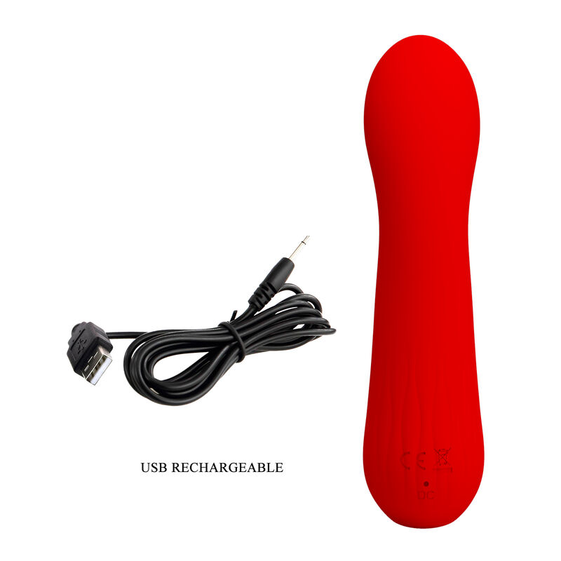 PRETTY LOVE - FAUN VIBRADOR RECARGABLE ROJO - Imagen 3