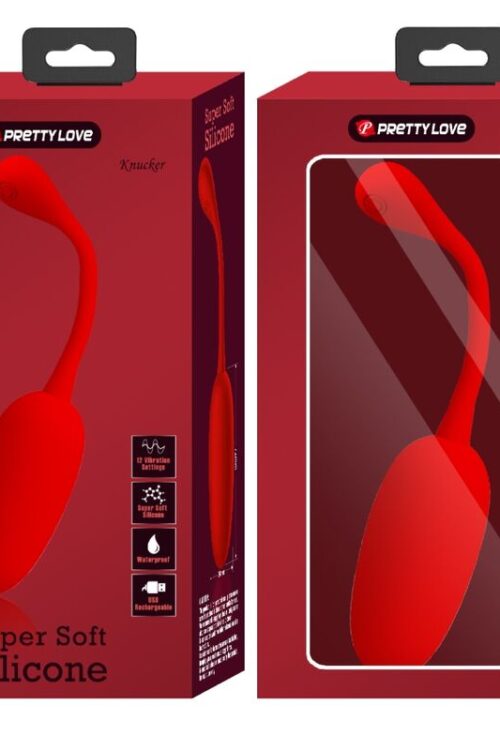 PRETTY LOVE – KNUCKER HUEVO VIBRADOR RECARGABLE ROJO
