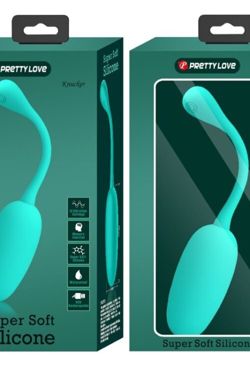 PRETTY LOVE – KNUCKER HUEVO VIBRADOR RECARGABLE VERDE AGUA