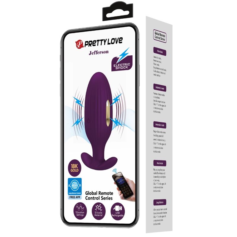 PRETTY LOVE - JEFFERSON PLUG ANAL CONTROLADO POR APP LILA - Imagen 14