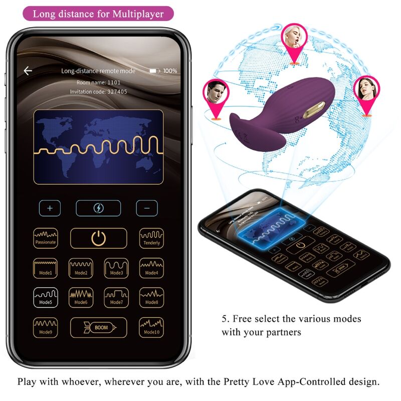 PRETTY LOVE - JEFFERSON PLUG ANAL CONTROLADO POR APP LILA - Imagen 5