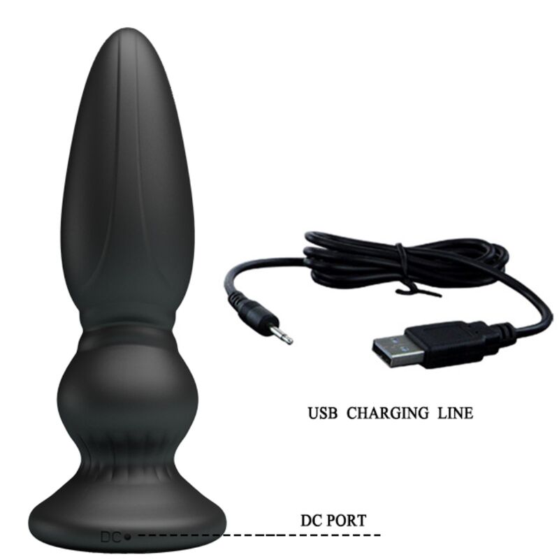 MR PLAY - VIBRADOR POTENTE CONTROL REMOTO ANAL PLUG NEGRO - Imagen 5