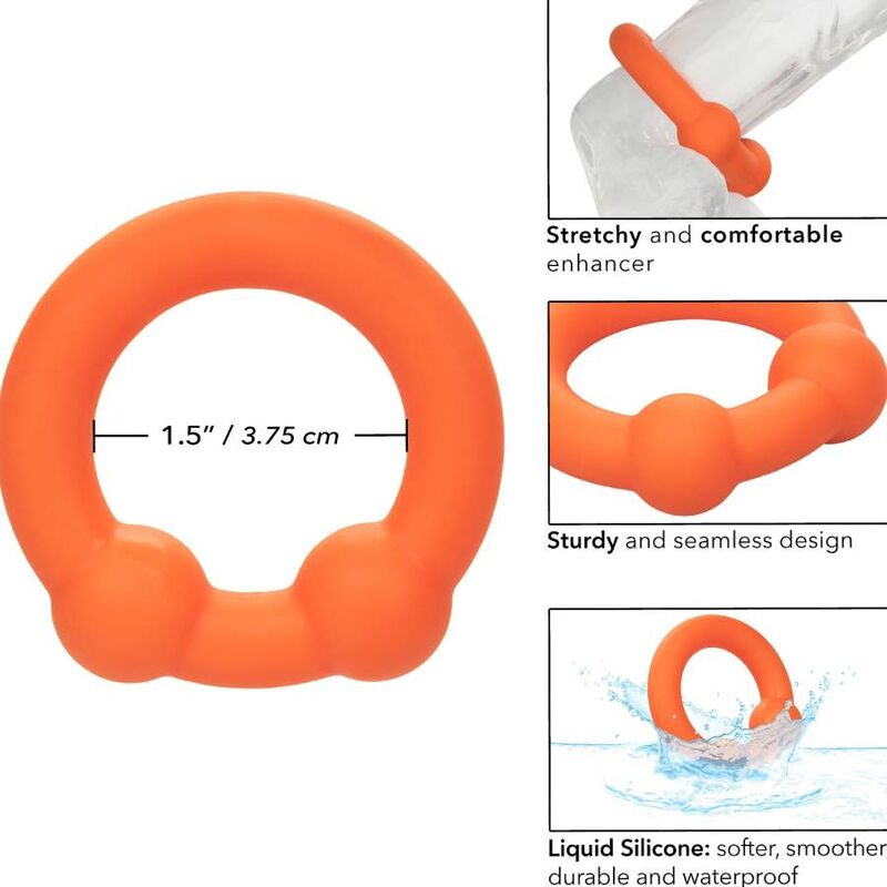 CALEXOTICS - ALPHA ANILLO DOBLE BOLA NARANJA - Imagen 5