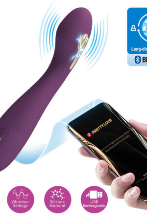 PRETTY LOVE - HECTOR VIBRADOR ELECTROSHOCK POR CONTROL POR APP LILA