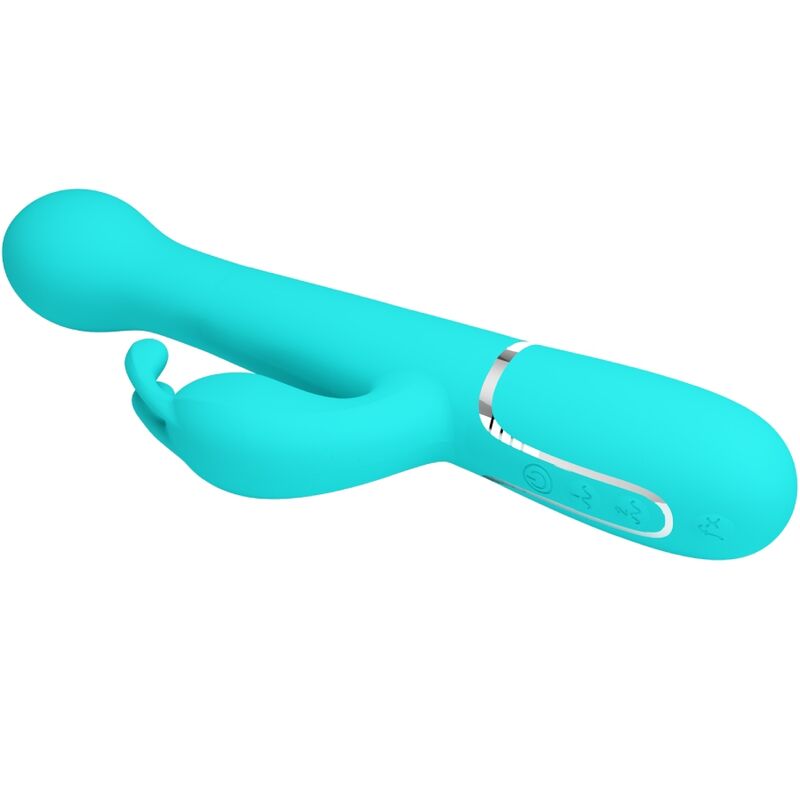 PRETTY LOVE - DEJON VIBRADOR RABBIT 3 EN 1 MULTIFUNCIÓN VERDE AGUA - Imagen 9