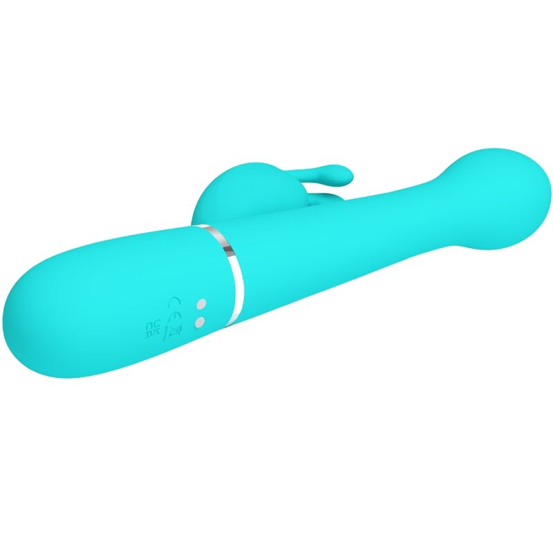 PRETTY LOVE - DEJON VIBRADOR RABBIT 3 EN 1 MULTIFUNCIÓN VERDE AGUA - Imagen 2