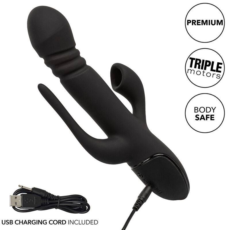 CALEXOTICS - VIBRADOR TRIPLE EUPHORIA NEGRO - Imagen 6