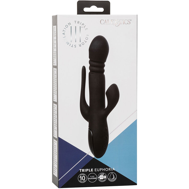 CALEXOTICS - VIBRADOR TRIPLE EUPHORIA NEGRO - Imagen 3