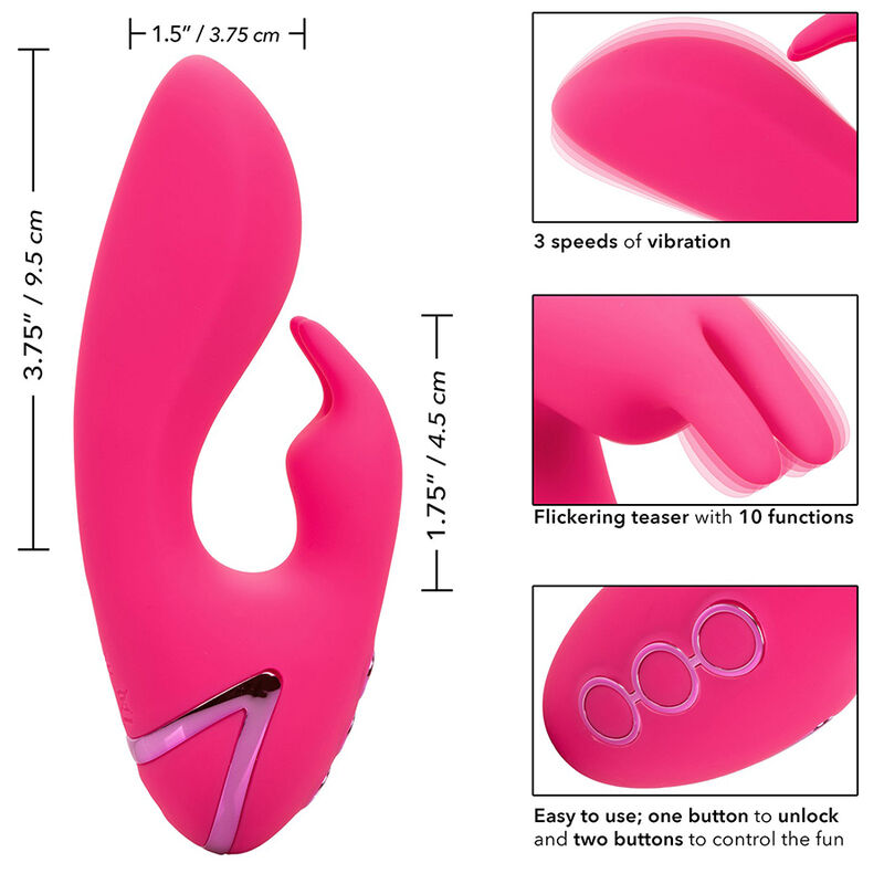 CALEXOTICS - SO. CAL SUSHINE VIBRATOR RABBIT FUCSIA BY CALIFORNIA DREAMING - Imagen 12