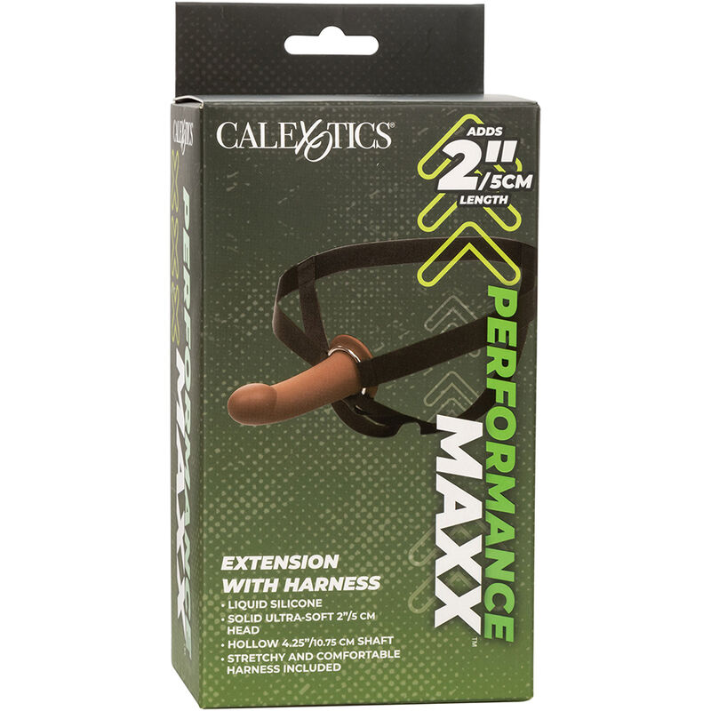 CALEXOTICS - PERFORMANCE MAXX EXTENSIÓN CON ARNÉS PIEL MORENO - Imagen 8