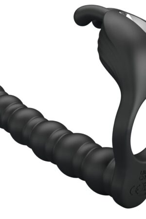 PRETTY LOVE - BLACKNEY ANILLO PENE CON PLUG VIBRADOR NEGRO