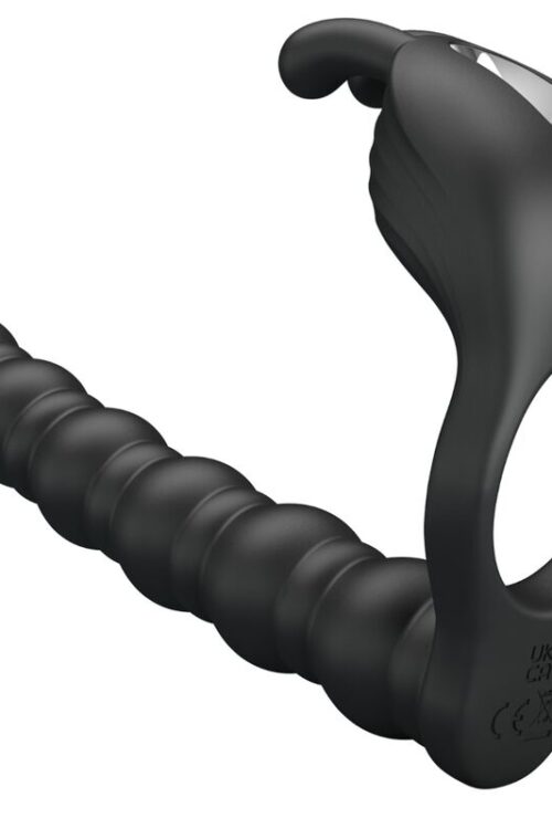 PRETTY LOVE – BLACKNEY ANILLO PENE CON PLUG VIBRADOR NEGRO