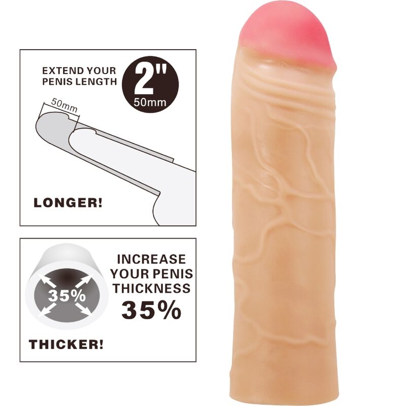 PRETTY LOVE - CHANE FUNDA DE PENE EXTENSORA NATURAL - Imagen 5