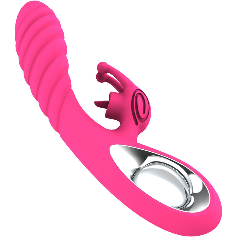 ARMONY - VICKY VIBRADOR RABBIT CON LENGUA PULL RING FUCSIA - Imagen 5