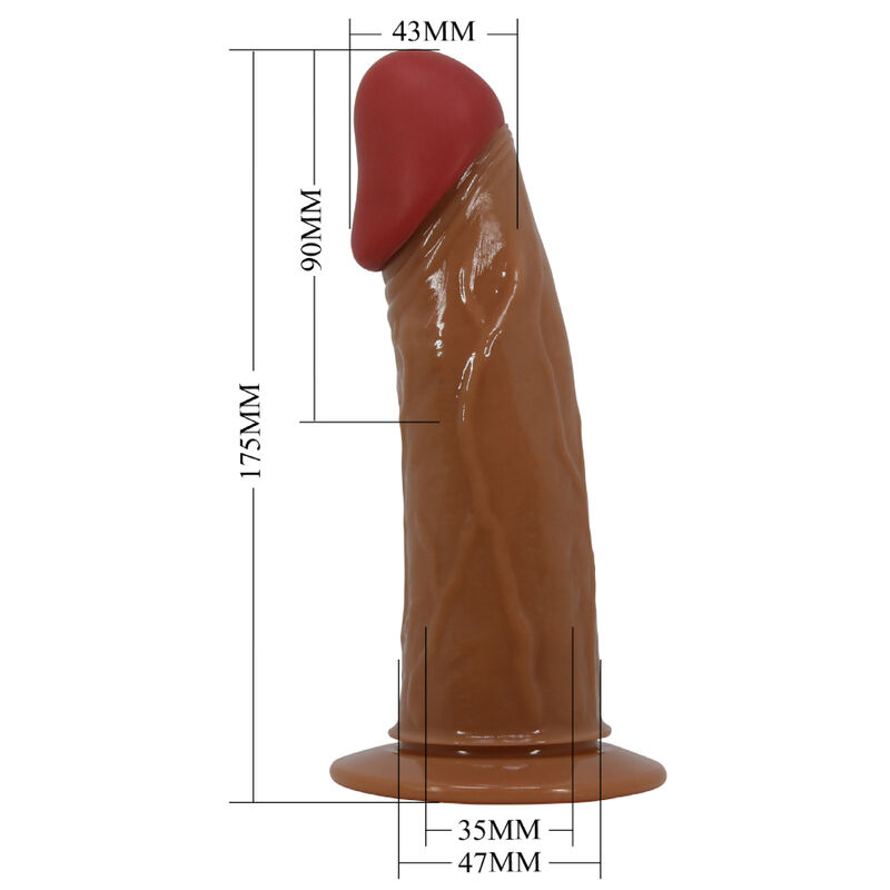 PRETTY LOVE - STARKS HARNESS BRIEFS VIBRACIÓN MULTI-VELOCIDAD DILDO 17,5 CM MULATO - Imagen 9
