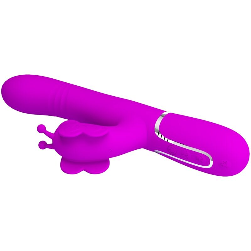 PRETTY LOVE - VIBRADOR RABBIT MULTIFUNCIÓN 4 EN 1 MARIPOSA FUCSIA - Imagen 10