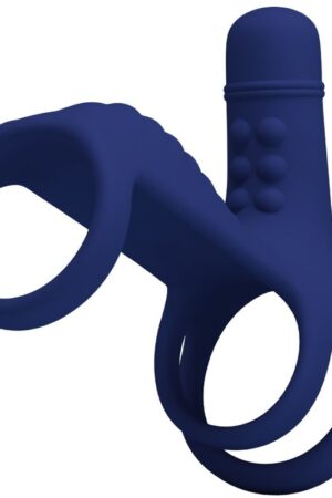 PRETTY LOVE - ELISH ANILLO VIBRADOR CON EXTENSIÓN AZUL