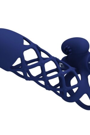 PRETTY LOVE - GIANN ANILLO VIBRADOR CON FUNDA DE SILICONA AZUL
