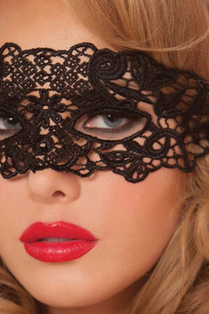 QUEEN LINGERIE - ANTIFAZ DE ENCAJE NEGRO