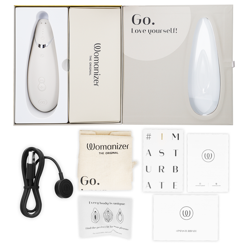 WOMANIZER - PREMIUM 2 ESTIMULADOR DE CLÍTORIS GRIS - Imagen 2
