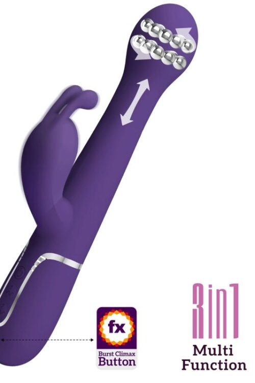 PRETTY LOVE – DEJON VIBRADOR RABBIT 3 EN 1 MULTIFUNCIÓN MORADO