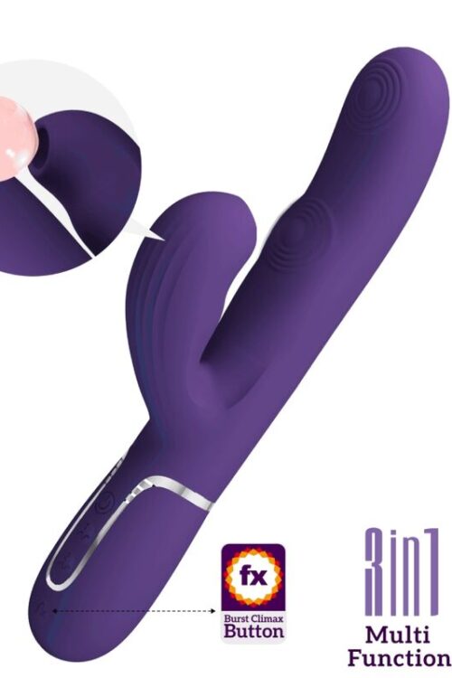 PRETTY LOVE – PERLITA VIBRADOR PUNTO G 3 EN 1 MULTIFUNCIÓN MORADO