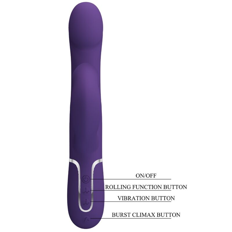 PRETTY LOVE - ZALIN VIBRADOR RABBIT PERLAS 4 EN 1 MORADO - Imagen 4