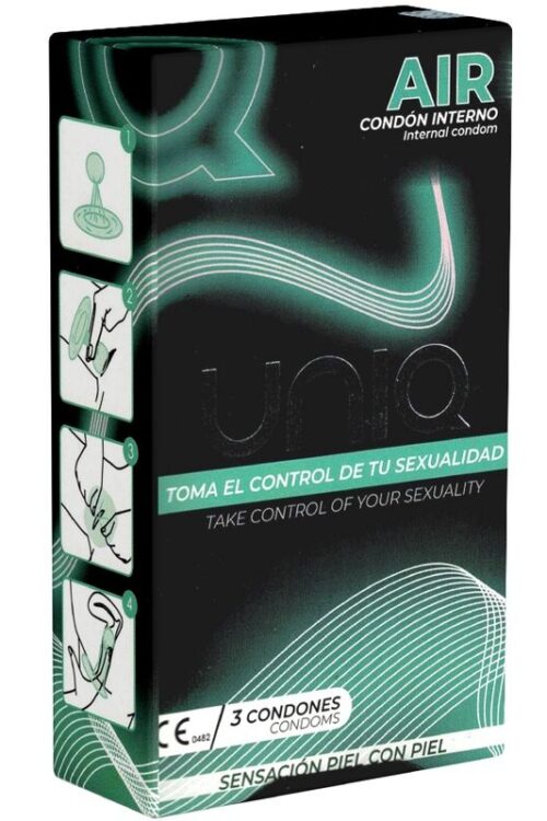 UNIQ – AIR PRESERVATIVO FEMENINO SIN LATEX 3 UNIDADES