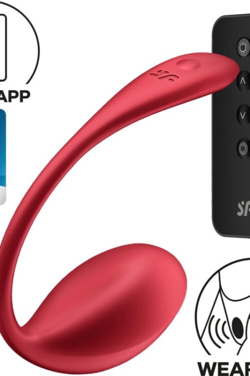SATISFYER – SHINY PETAL ESTIMULADOR PUNTO G CONTROL REMOTO ROJO APP GRATUITA