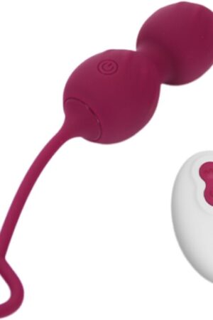 ARMONY - BLOSSOMS PESAS VAGINALES VIBRADOR CONTROL REMOTO 10 VIBRACIONES ROJO OSCURO