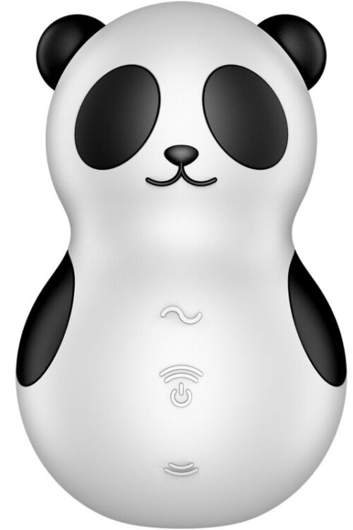 SATISFYER – POCKET PANDA ESTIMULADOR & VIBRADOR BLANCO Y NEGRO