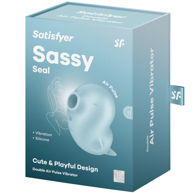 SATISFYER - SASSY SEAL ESTIMULADOR & VIBRADOR AZUL - Imagen 3