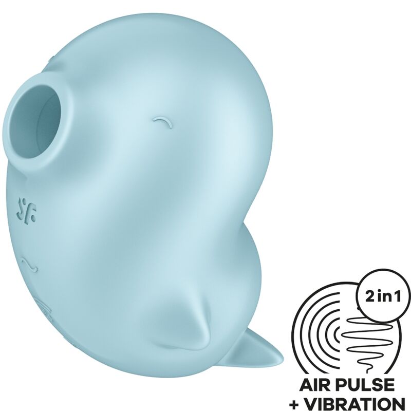 SATISFYER - SASSY SEAL ESTIMULADOR & VIBRADOR AZUL - Imagen 6