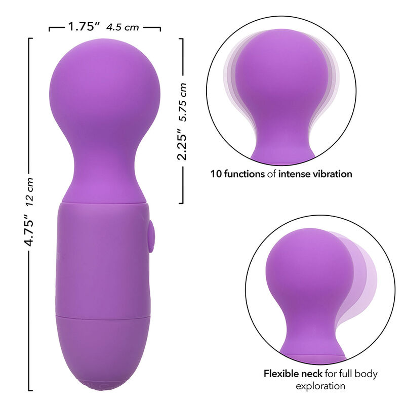 CALEXOTICS - FIRST TIME MASAJEADOR RECARGABLE 10 VIBRACIONES VIOLETA - Imagen 6