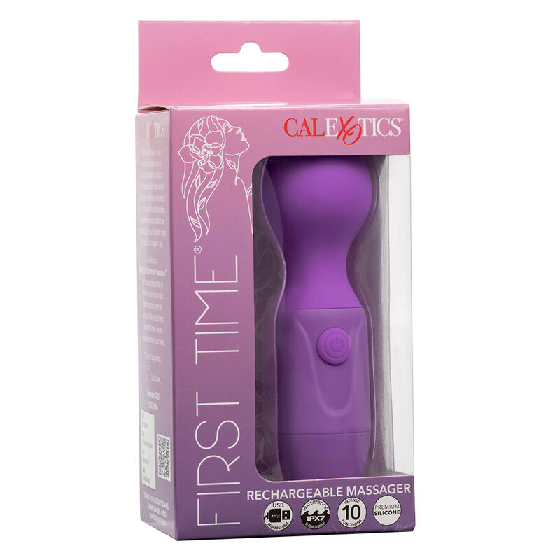 CALEXOTICS - FIRST TIME MASAJEADOR RECARGABLE 10 VIBRACIONES VIOLETA - Imagen 4