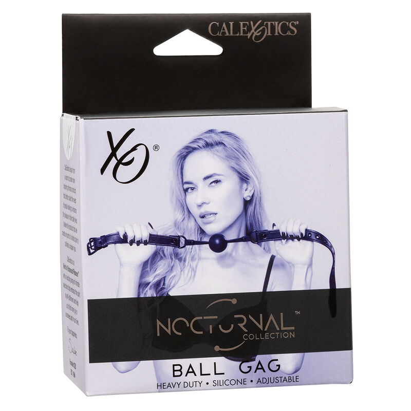 CALEXOTICS - NOCTURNAL MORDAZA DE BOLA SILICONA NEGRO - Imagen 5
