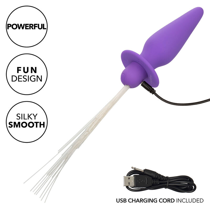 CALEXOTICS - SOUTHERN LIGHTS LIGHT UP PLUG ANAL CON LUCES 10 VIBRACIONES SILICONA VIOLETA - Imagen 5