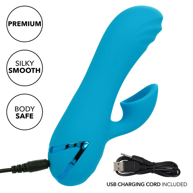 CALEXOTICS - SUNSET BEACH SEDUCER VIBRADOR Y ESTIMULADOR 10 FUNCIONES AZUL - Imagen 6