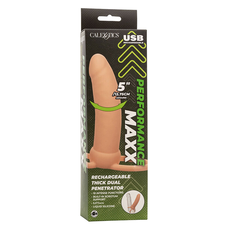 CALEXOTICS - MAXX DOBLE PENETRADOR GRUESO 10 VIBRACIONES NATURAL - Imagen 6