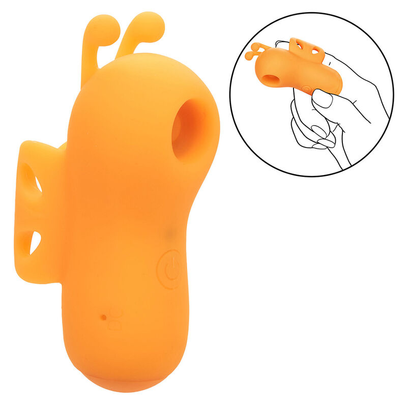 CALEXOTICS - NEON VIBES THE BUZZING VIBE ESTIMULADOR DE DEDO 10 VIBRACIONES NARANJA - Imagen 10