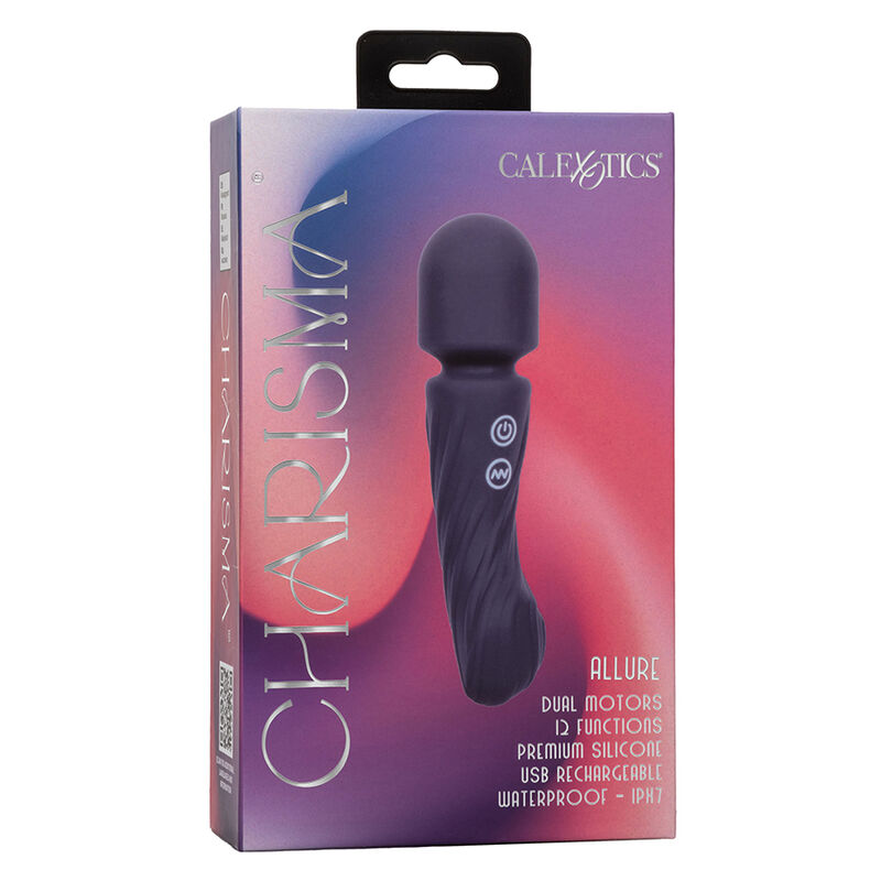 CALEXOTICS - CHARISMA ALLURE MASAJEADOR DOBLE MOTOR 12 FUNCIONES 17,25 CM X 4,5 CM MORADO - Imagen 3