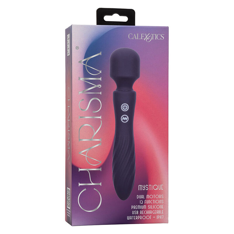 CALEXOTICS - CHARISMA MYSTIQUE MASAJEADOR DOBLE MOTOR 12 FUNCIONES 21,5 CM X 4,5 CM MORADO - Imagen 3